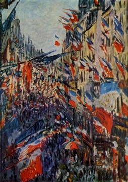  Claude Canvas - The Rue Saint Denis Claude Monet